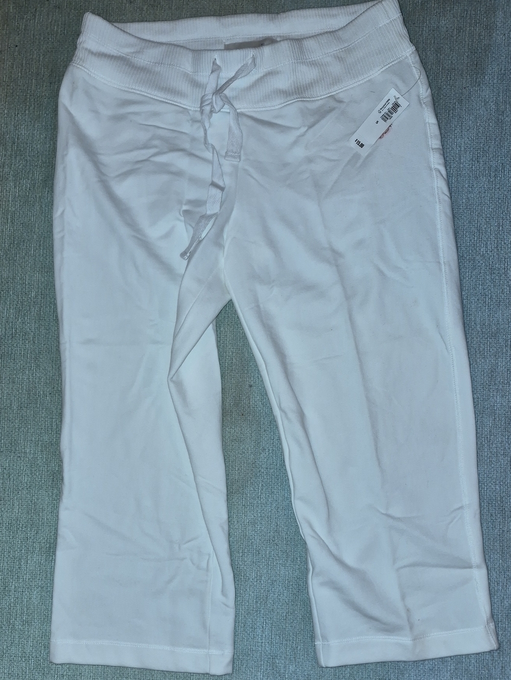 Old Navy White Women's Capri Drawstring Sweatpants NWT